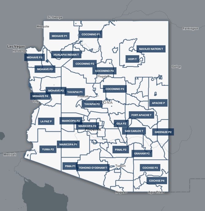 Arizona County map