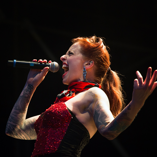 Woman singing