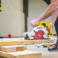 Plank being cut